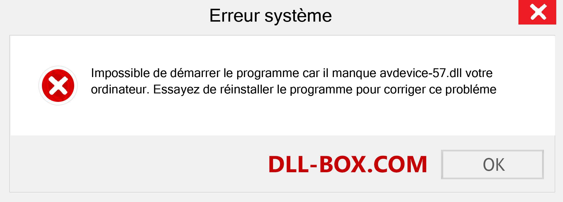 Le fichier avdevice-57.dll est manquant ?. Télécharger pour Windows 7, 8, 10 - Correction de l'erreur manquante avdevice-57 dll sur Windows, photos, images